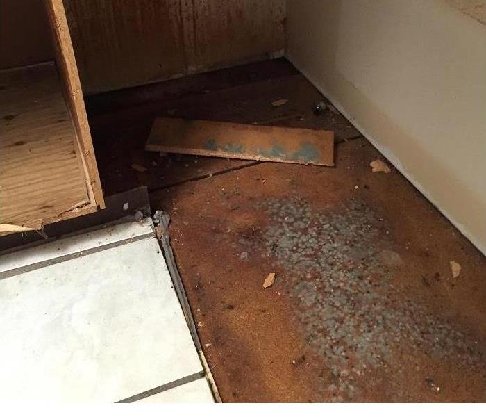 cabinets with water damage